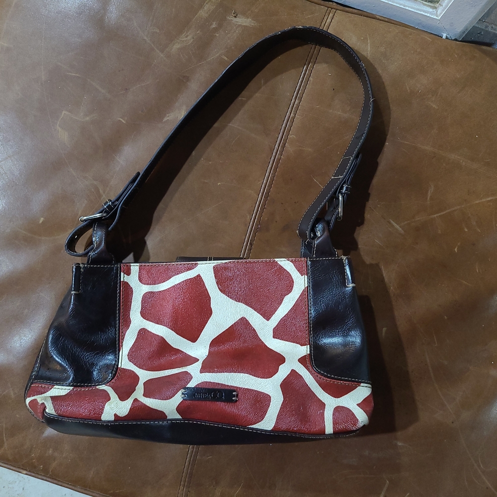 Nine & Co. Red and Brown Shoulder Bag